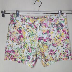 Level 99 Floral Shorts Linen Lyocell Spandex